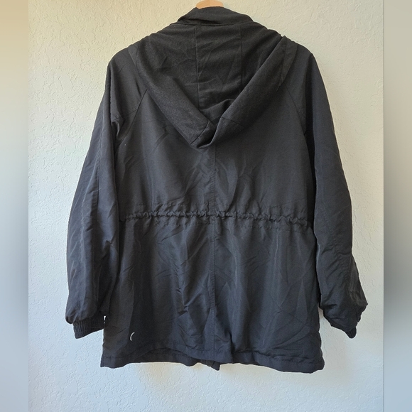 Zyia Black Drawstring Hooded Jacket size large - Picture 4 of 16